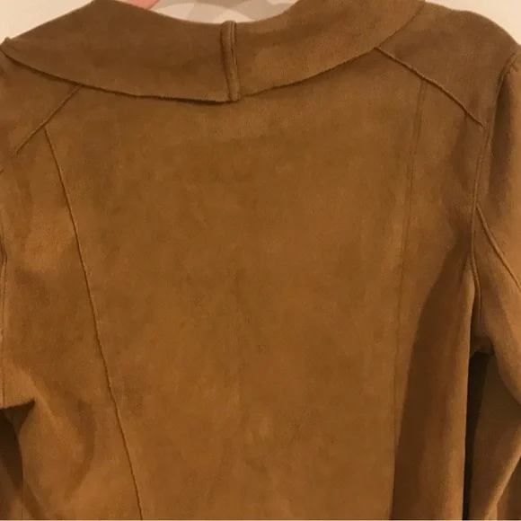 Blank NYC faux suede chestnut brown side zip up jacket size medium - Picture 5 of 10